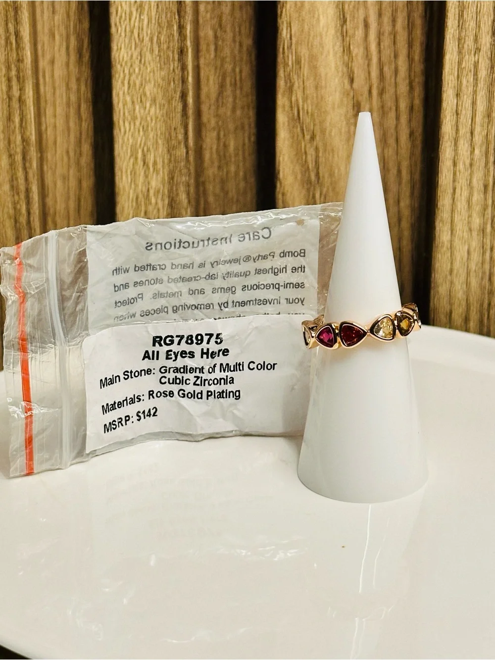 Bomb Party OG Ring size 6 “All Eyes Here”Autism Awareness